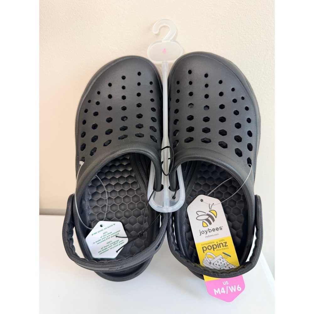 Joybees Everyday Clog Women‎ 6 Men 4 Black Lightweight Comfort NWT